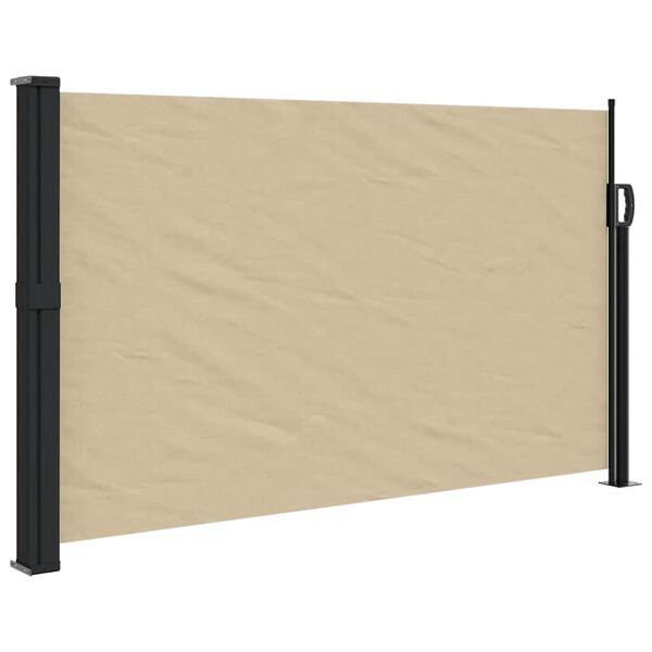 vidaXL Seitenmarkise Ausziehbar Beige 120x500 cm