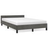 vidaXL Bettgestell ohne Matratze Dunkelgrau 120x190 cm Samt
