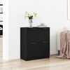 vidaXL Sideboard Schwarz Eichen-Optik 60 x 30 x 70 cm Holzwerkstoff