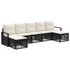 vidaXL Gartensofa-set 7 stk. Schwarz Poly-Rattan