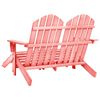 vidaXL Adirondack-Gartenbank 2-Sitzer mit Fußteil Tannenholz Rosa