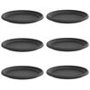 vidaXL Runde Blumenplatte 6 Stk. Schwarz &Oslash; 27 x 2,5 cm Kunststoff