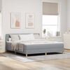 vidaXL Boxspringbett mit Kissen Hellgrau 180 x 200 cm Stoff