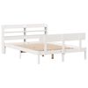 vidaXL Massivholzbett ohne Matratze Wei&szlig; 140x190 cm Kiefernholz
