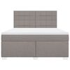 vidaXL Boxspringbett mit Matratze Taupe 180x200 cm Stoff