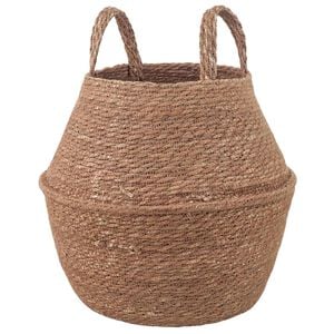 vidaXL Pflanzenk&uuml;bel mit Griffen Natur &Oslash; 22 x 20 cm 100% Seegras