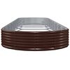 vidaXL Hochbeet Verzinkter Stahl 600x140x36 cm Braun