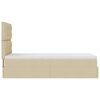 vidaXL Ottoman-Bett mit Matratze Creme 80x200 cm Stoff