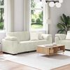 vidaXL 2-teiliges Sofa-Set mit Kissen, cremefarbener Samt