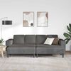 vidaXL Sofa mit Kissen Dunkelgrau 250 x 188 x 76 cm Cordstoff