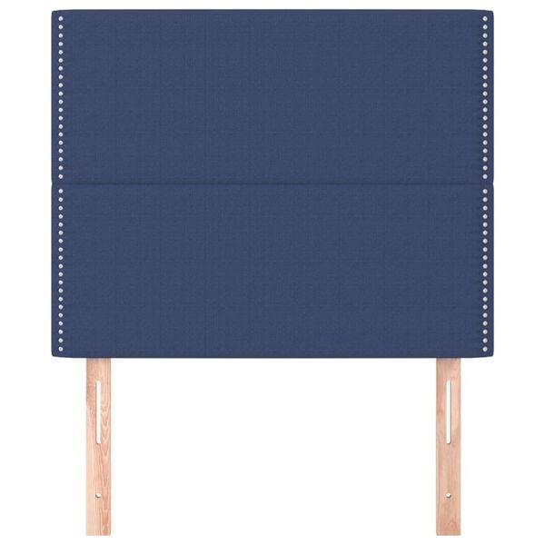 vidaXL Kopfteil Blau 90x5x118/128 cm Stoff