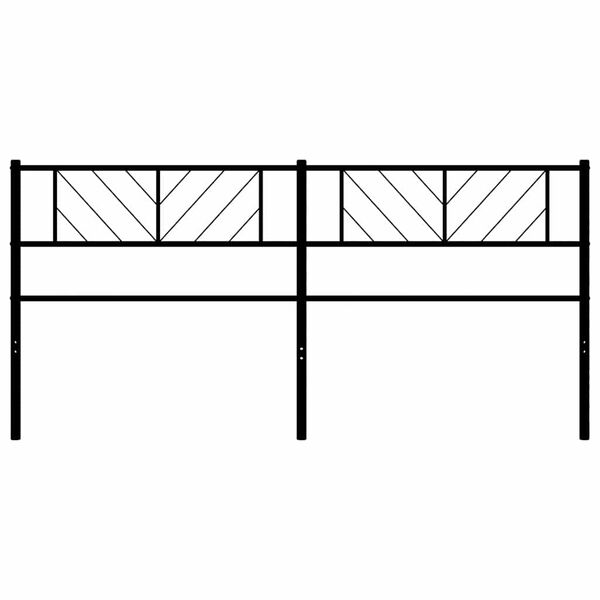 vidaXL Ersatz-Kopfteil Metall Schwarz 200 cm