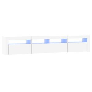 vidaXL TV-Schrank mit LED-Leuchten Wei&szlig; 210x35x40 cm