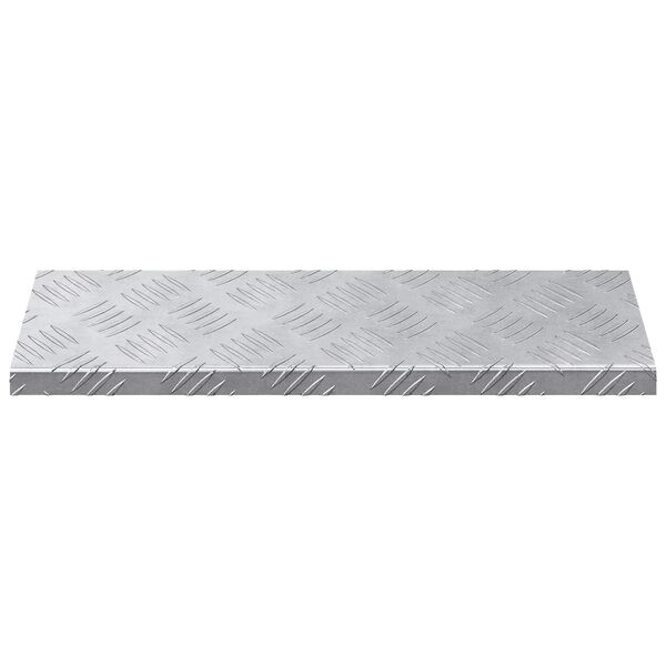vidaXL Treppe Tritt Rechtwinklig 5 pcs Silber 60 x 18 cm Aluminium