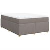 vidaXL Boxspringbett mit Matratze Taupe 140x200 cm Stoff