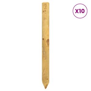 vidaXL Zaunpfosten 10 Stk. Gr&uuml;n 100 cm Massives Kiefernholz