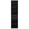 vidaXL Highboard Schwarz Eichen-Optik 45 x 42,5 x 185 cm Holzwerkstoff