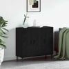 vidaXL Sideboard Schwarz Eichen-Optik 90 x 34 x 80 cm Holzwerkstoff