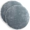 vidaXL Kissenbezug 2 stk. HEERLEN Himmelblau &Oslash; 50 cm Chenille-Stoff