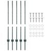 vidaXL Zaunpfosten 5 pcs Gr&uuml;n 140 cm Stahl