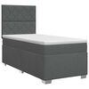 vidaXL Boxspringbett mit Matratze Dunkelgrau Einzeln Stoff