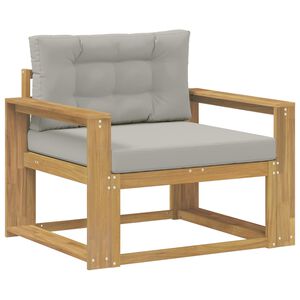 vidaXL Outdoor Mittelsofa Polyester Wei&szlig;