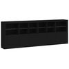 vidaXL Sideboard mit LED-Leuchten Schwarz 283x37x100 cm