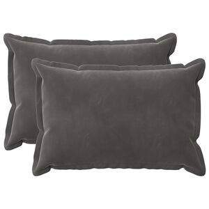 vidaXL Kissen mit Kissen HOUTEN 2 Stk. Dunkelgrau Samt