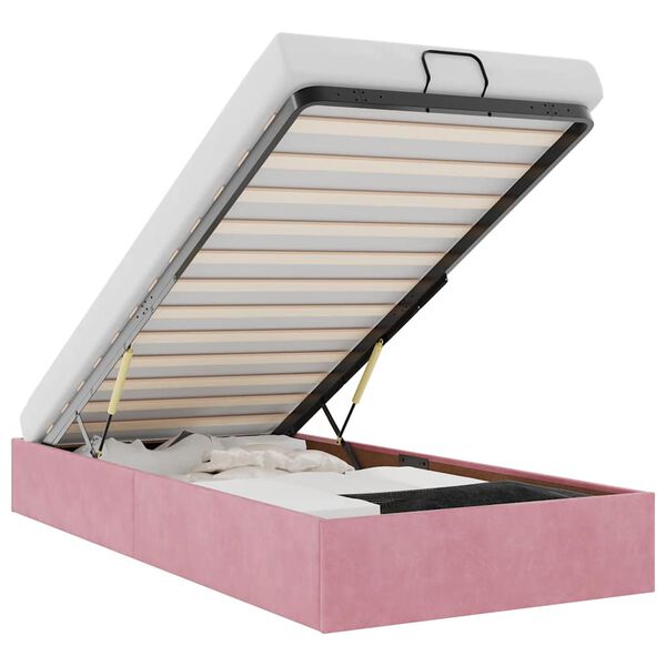 vidaXL Ottoman-Bett ohne Matratze Rosa 80x200 cm Samt