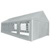 vidaXL Zeltstoff ohne Gestell 8 x 4 m Grau PE