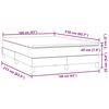 vidaXL Boxspringbett mit Matratze Dunkelblau 160x210 cm Samt