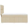 vidaXL Boxspringbett mit Matratze Creme 90x200 cm Stoff