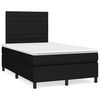 vidaXL Boxspringbett mit Matratze & LED Schwarz 120x190 cm Stoff