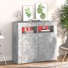 vidaXL Sideboard mit LED-Leuchten Betongrau 80x35x75 cm