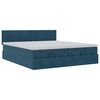 vidaXL Ottoman-Bett mit Matratzen Dunkelblau 160x200 cm Samt