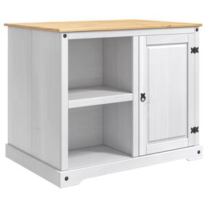 vidaXL K&uuml;cheninsel Set Wei&szlig; und Honigwachs 112 x 77 x 91,5 cm