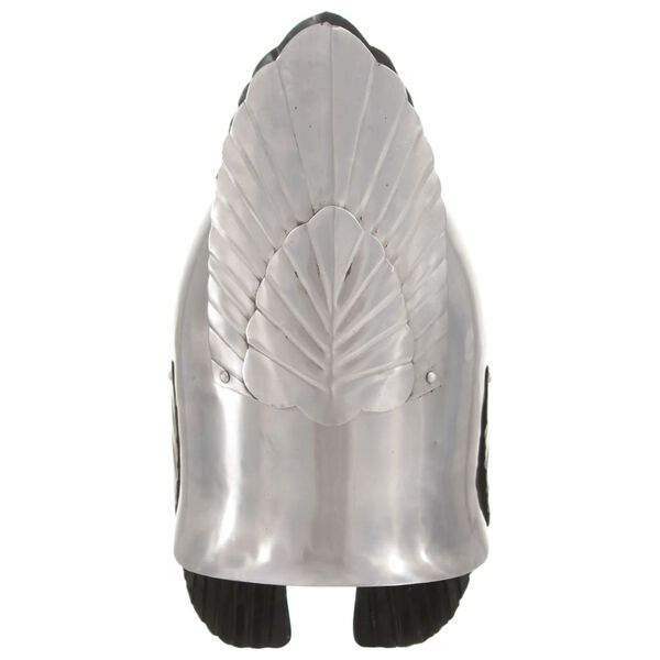 vidaXL Mittelalterlicher Fantasy Ritter-Helm für LARP Replik Silbern Stahl