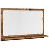 vidaXL Badspiegel mit Ablage Altholz-Optik 60x11x37 cm Holzwerkstoff
