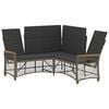 vidaXL Garten Liegesofa Set Grau und Dunkelgrau 164 x 164 x 112 cm