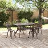 vidaXL Garten Essgruppe 5 pcs Bronze Aluminium