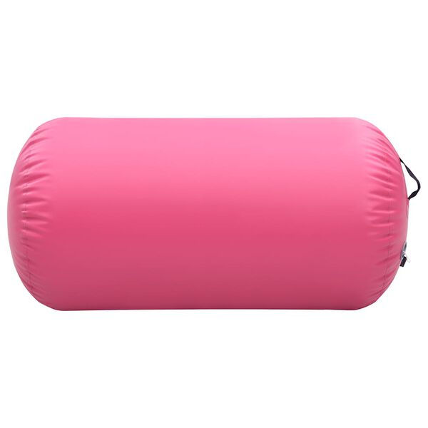 vidaXL Aufblasbare Gymnastik-Rolle mit Pumpe 120x75 cm PVC Rosa