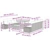 vidaXL Gartensofa-set mit Kissen 11 pcs Schwarz Poly-Rattan