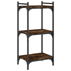 vidaXL B&uuml;cherregal 3 B&ouml;den R&auml;uchereiche 40x30x86 cm Holzwerkstoff