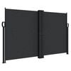 vidaXL Seitenmarkise Ausziehbar Schwarz 140x1200 cm
