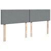 vidaXL Boxspringbett mit Matratze Hellgrau 200x200 cm Stoff