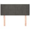 vidaXL Kopfteil mit Ohren Dunkelgrau 83x16x78/88 cm Samt