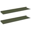vidaXL Schwebendes Regal 2 pcs Olive Gr&uuml;n 80 x 18 x 2,5 cm Stahl