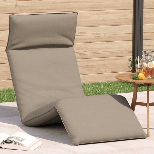 vidaXL Sonnenliege Klappbar Taupe 175x54x8,5 cm Oxford-Gewebe