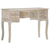 vidaXL Schreibtisch Grau 115 x 45 x 75 cm Massivholz Mango