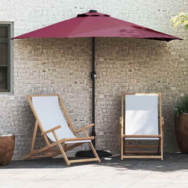 vidaXL Gartenparasol Bordeauxrot 294 x 150 x 224 cm Stoff